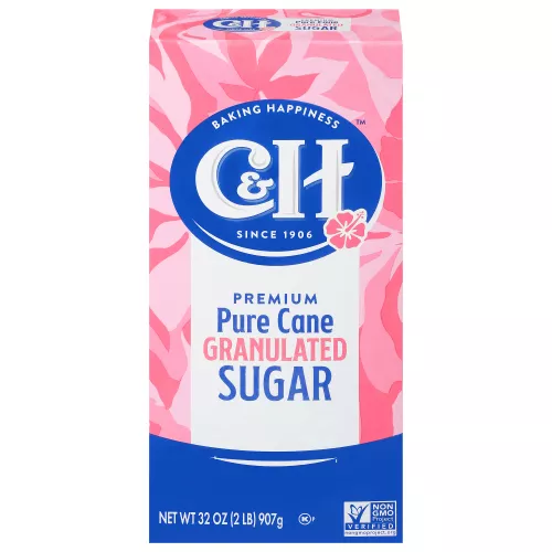 C&H® Pure Cane Granulated Sugar - 2 lb. Carton | DFI Foodservice